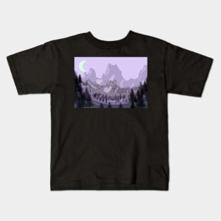 Happy Mountains and Happy Little Trees. Kids T-Shirt